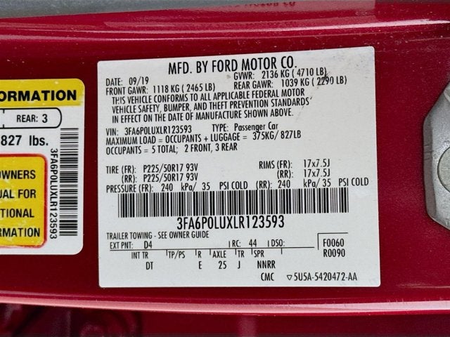 2020 Ford Fusion Hybrid SE