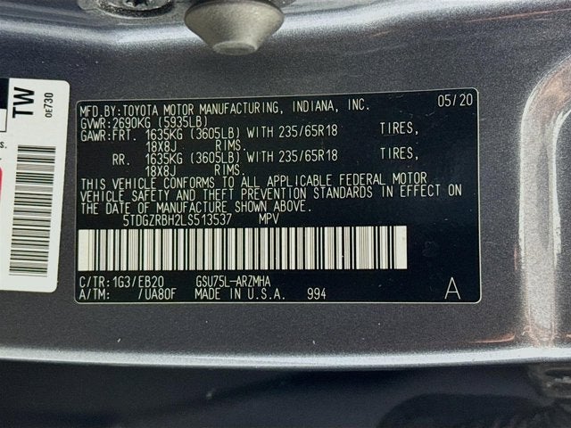 2020 Toyota Highlander XLE