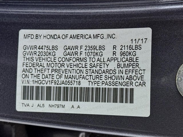 2018 Honda Accord Touring