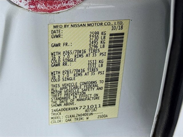 2019 Nissan Frontier SV