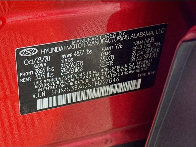 2020 Hyundai Santa Fe SEL