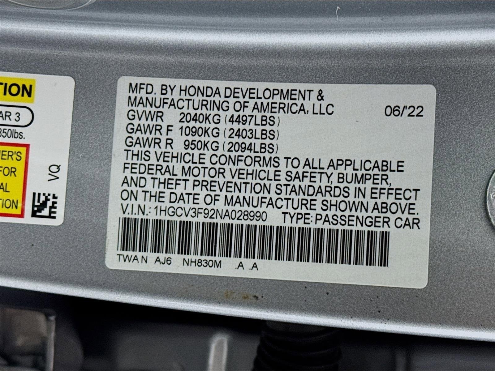 2022 Honda Accord Touring