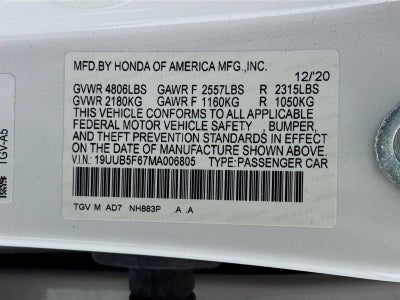 2021 Acura TLX w/Advance Package