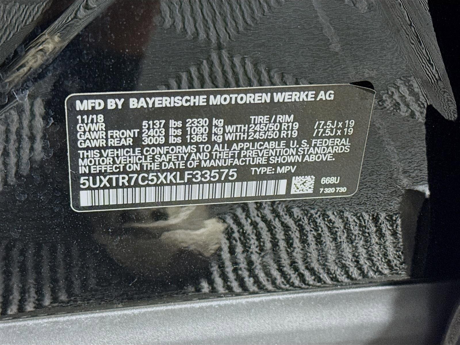 2019 BMW X3 sDrive30i