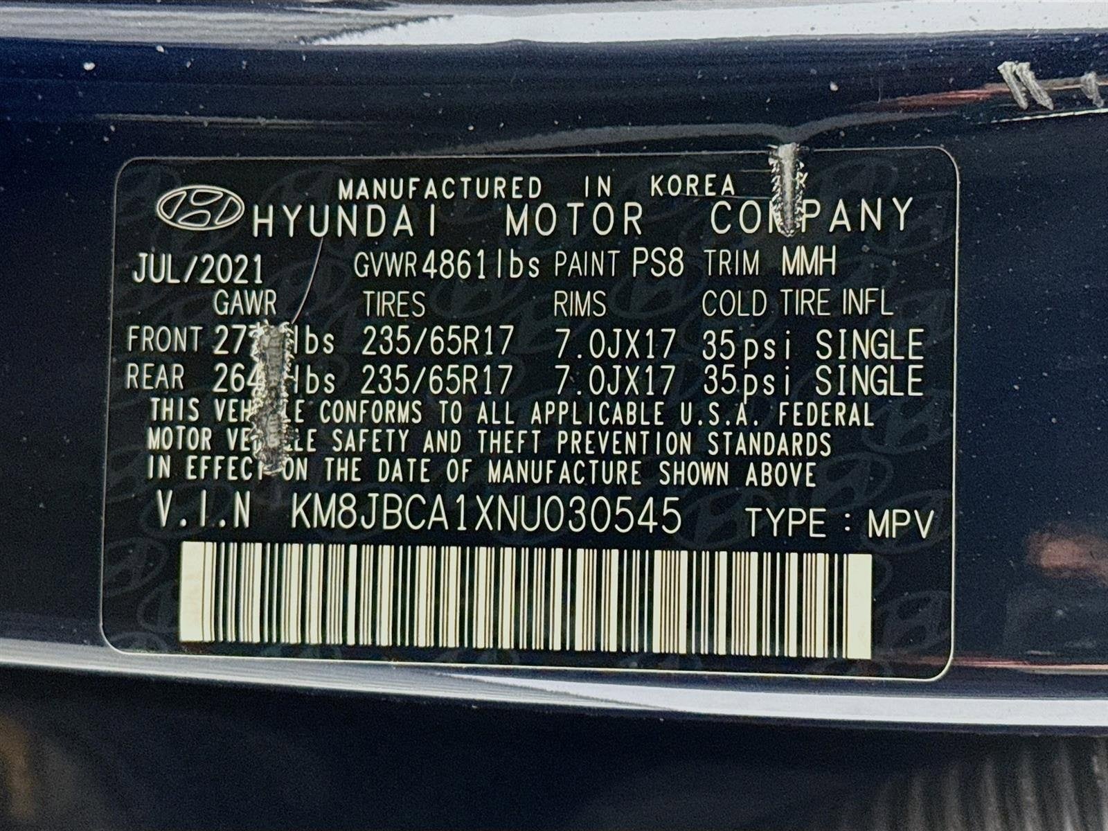 2022 Hyundai Tucson Hybrid Blue