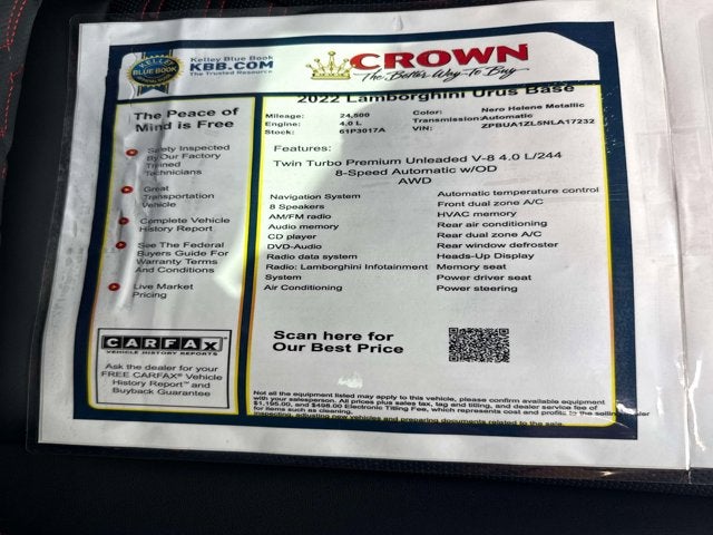 2022 Lamborghini Urus Base
