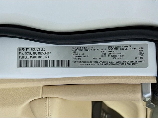 2022 Jeep Grand Cherokee L Limited