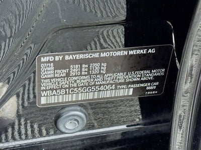 2016 BMW 5 Series 535i
