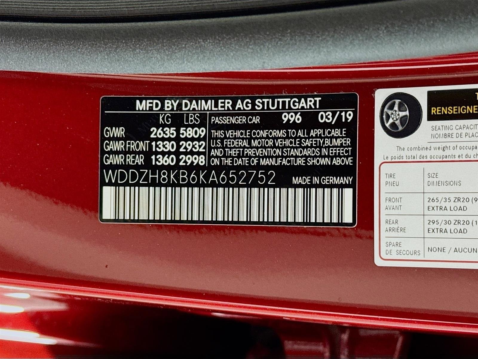 2019 Mercedes-Benz E-Class AMG® E 63 S