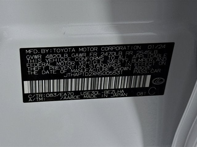 2024 Lexus IS IS 500 F SPORT Performance