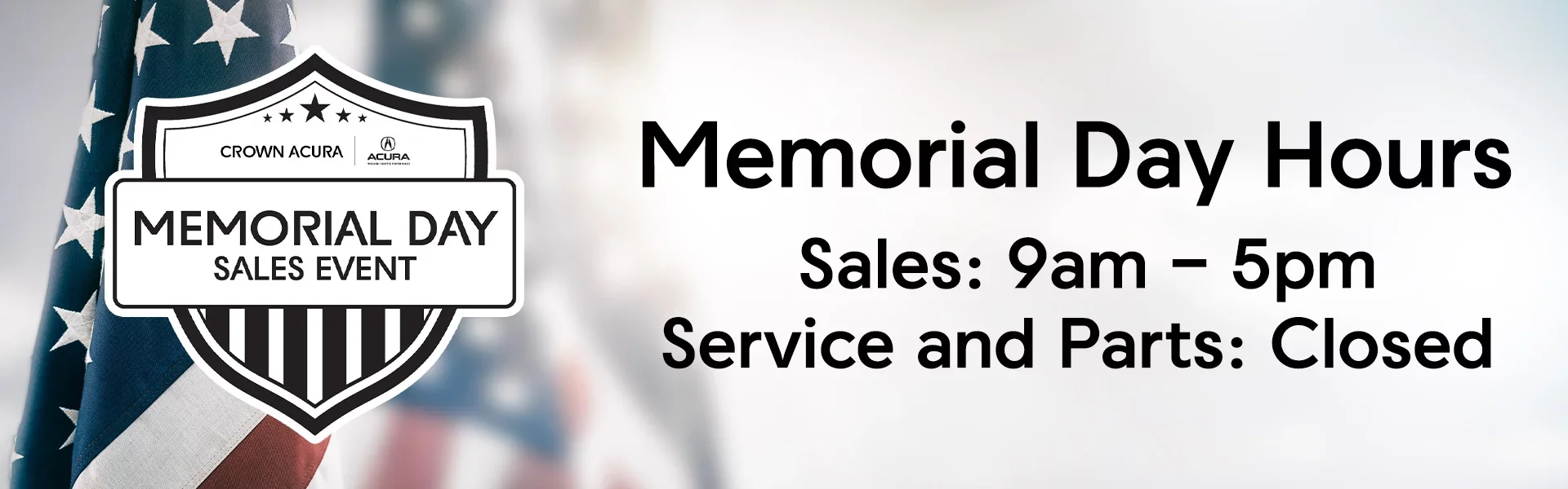 Memorial Day Hours