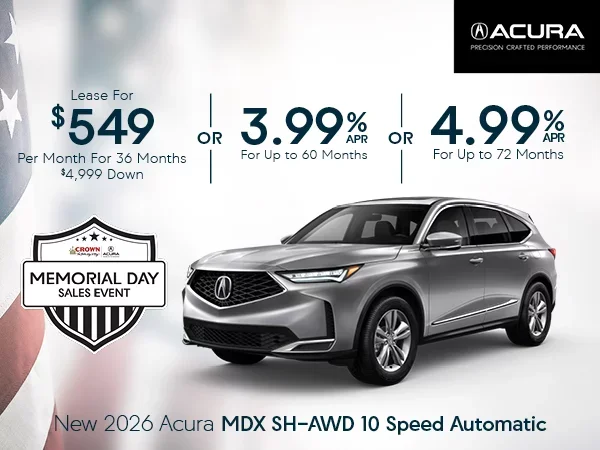 New 2026 Acura MDX SH-AWD 10 Speed Automatic